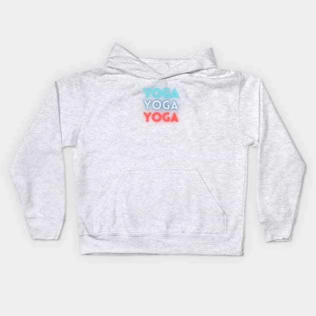 YOGA YOGA YOGA Kids Hoodie by Tea Time Shop